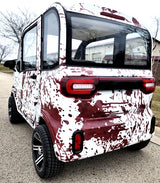 Coco Coupe Blood Splatter Edition 60v Electric 4 Seater Golf Cart LSV Car