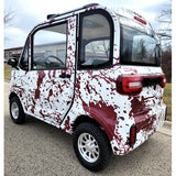 Coco Coupe Blood Splatter Edition 60v Electric 4 Seater Golf Cart LSV Car