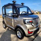 Coco Coupe 60v Electric 4 Seater Golf Cart LSV Car Champaign Gray