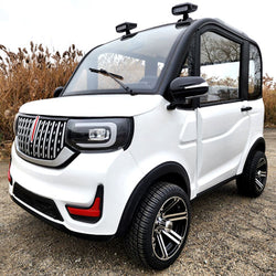 LE Coco Coupe Base Edition Electric Golf Car Small LSV Low Speed Vehicle Golf Cart 4 Seater 60v Scooter Car - White
