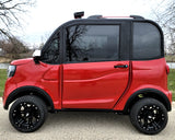 LE Coco Coupe Red Electric Golf Car Small LSV Low Speed Vehicle Golf Cart 4 Seater 60v Scooter Car - LE - RED