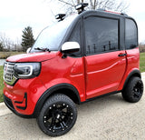 LE Coco Coupe Red Electric Golf Car Small LSV Low Speed Vehicle Golf Cart 4 Seater 60v Scooter Car - LE - RED