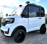 Electric Golf Car 4 Seater Small LSV Low Speed Vehicle Golf Cart 4 Seater 60v Coco Coupe Scooter Car - White