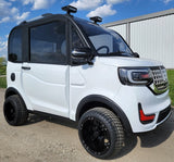 Electric Golf Car 4 Seater Small LSV Low Speed Vehicle Golf Cart 4 Seater 60v Coco Coupe Scooter Car - White