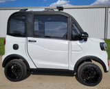 Electric Golf Car 4 Seater Small LSV Low Speed Vehicle Golf Cart 4 Seater 60v Coco Coupe Scooter Car - White