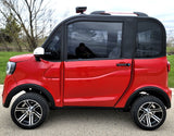 LE Coco Coupe Red Electric Golf Car Small LSV Low Speed Vehicle Golf Cart 4 Seater 60v Scooter Car - SW - RED