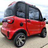 LE Coco Coupe Red Electric Golf Car Small LSV Low Speed Vehicle Golf Cart 4 Seater 60v Scooter Car - SW - RED