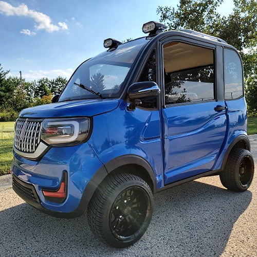Lightning Sapphire Blue Coco Coupe LE Electric LSV Golf Cart