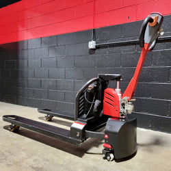 GSI - Fully Electric Pallet Jack - 1.5T Lithium Ion Motorized 3,300 lb. Capacity Black Hawk Pallet Truck Stacker - EPT-15C