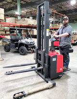 Fully Electric Rider Type Straddle Stacker Motorized - 3300LB Capacity - 118" Lifting - ES-15B