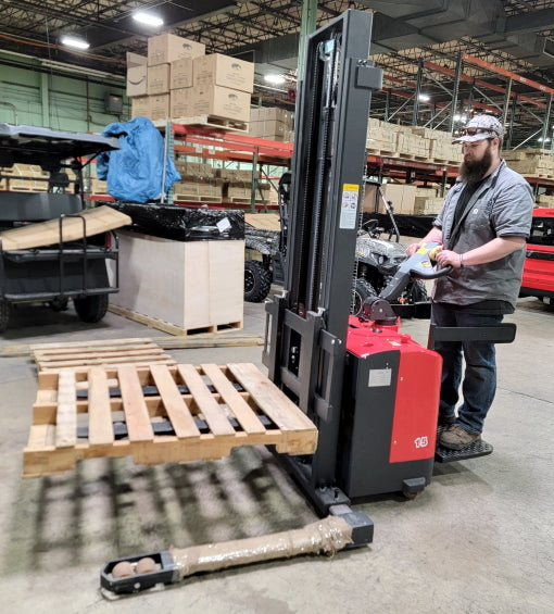 Import Stackers GSI - Fully Electric Rider Type Straddle Stacker Motorized - 3300LB Ca ...