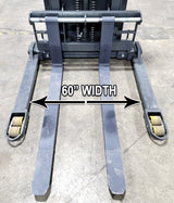 Fully Electric Pallet Walkie Powered Straddle Stacker Motorized - 3300LB Capacity - 118" Lifting - ES-15PS