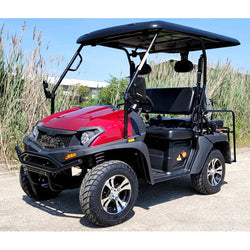 New 4 Seater Electric Golf Cart Hybrid UTV HJS 60v Electric EV5 UTV Utility Vehicle - Red