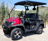 New 4 Seater Electric Golf Cart Hybrid UTV HJS 60v Electric EV5 UTV Utility Vehicle - Red