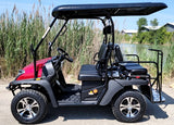 New 4 Seater Electric Golf Cart Hybrid UTV HJS 60v Electric EV5 UTV Utility Vehicle - Red