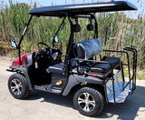 New 4 Seater Electric Golf Cart Hybrid UTV HJS 60v Electric EV5 UTV Utility Vehicle - Red