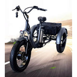 Electric Powered Fat Tire Tricycle Motorized 3 Wheel Trike Scooter Bicycle - Savage YLS