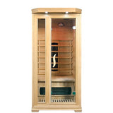 1 - 2 Person Sauna Far Infrared Canadian Hemlock Sauna Cabin w/Ceramic Heaters- ZY-001 - Solo