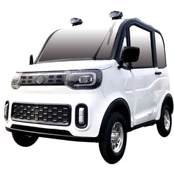 Electric Golf Car 4 Seater Small LSV Low Speed Vehicle Golf Cart 4 Seater 60v GSI Coco Coupe Scooter Car - White