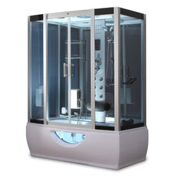 Rectangle Steam Shower & Whirlpool Tub Enclosure with Massage Jets - GT0530 - w/ Jets!