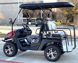 Gas Golf Cart UTV Hybrid Linhai Big Hammer 200 GVX Side by Side UTV With Custom Rims/Tires & Extended Version - With Extended Roof