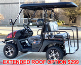 Gas Golf Cart UTV Hybrid Linhai Big Hammer 200 GVX Side by Side UTV With Custom Rims/Tires & Extended Version - With Extended Roof