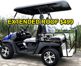 Gas Golf Cart UTV Hybrid Linhai Big Hammer 200 GVX Side by Side UTV With Custom Rims/Tires & Extended Version - With Extended Roof