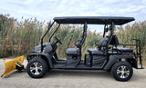 6 Seater Gas Golf Cart GVX Limo EFI Utility Vehicle Six Passenger UTV 2WD/4WD W/PLOW- CAZADOR LIMO 400cc - BLACK