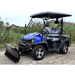 200cc UTV With Snow Plow ATV Gas Golf Cart Utility Vehicle Snow Master GVX - BLUE