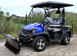 200cc UTV With Snow Plow ATV Gas Golf Cart Utility Vehicle Snow Master GVX - BLUE