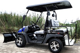 200cc UTV With Snow Plow ATV Gas Golf Cart Utility Vehicle Snow Master GVX - BLUE