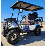 48V Electric Golf Cart 4 Seater Lifted Renegade Edition Utility Golf UTV Compare To Coleman Kandi 4p - Silver