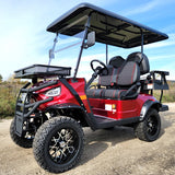 48V Electric Golf Cart 4 Seater Lifted Renegade Edition Utility Golf UTV Compare To Coleman Kandi 4p - Red