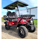 48V Electric Golf Cart 4 Seater Lifted Renegade Edition Utility Golf UTV Compare To Coleman Kandi 4p - Red