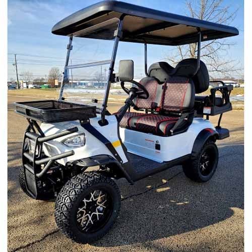 48V Electric Golf Cart 4 Seater Lifted Renegade Edition Utility Golf UTV Compare To Coleman Kandi 4p - White