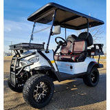 48V Electric Golf Cart 4 Seater Lifted Renegade Edition Utility Golf UTV Compare To Coleman Kandi 4p - Silver