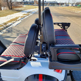 48V Electric Golf Cart 4 Seater Lifted Renegade Edition Utility Golf UTV Compare To Coleman Kandi 4p - Red
