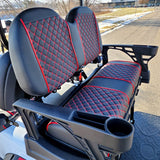 48V Electric Golf Cart 4 Seater Lifted Renegade Edition Utility Golf UTV Compare To Coleman Kandi 4p - Red