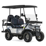 48V Electric Golf Cart 4 Seater Lifted Renegade Edition Utility Golf UTV Compare To Coleman Kandi 4p - Silver