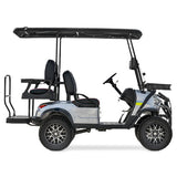 48V Electric Golf Cart 4 Seater Lifted Renegade Edition Utility Golf UTV Compare To Coleman Kandi 4p - Silver