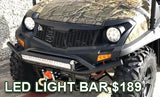Brand New Gas Golf Cart UTV Hybrid Linhai Big Hammer 200 GVX Side by Side UTV With Custom Rims/Tires - Gray