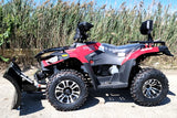 MSA 300cc 4x4 ATV With Snow Plow UTV - Utility Vehicle Four Wheel Drive - Red
