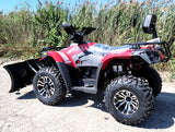 MSA 300cc 4x4 ATV With Snow Plow UTV - Utility Vehicle Four Wheel Drive - Red
