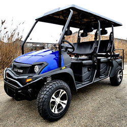 6 Seater Gas Golf Cart GVX Limo EFI Utility Vehicle Six Passenger UTV 2WD/4WD - CAZADOR LIMO 400cc - BLUE