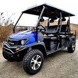 6 Seater Gas Golf Cart GVX Limo EFI Utility Vehicle Six Passenger UTV 2WD/4WD - CAZADOR LIMO 400cc - BLUE