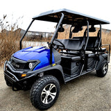 6 Seater Gas Golf Cart GVX Limo EFI Utility Vehicle Six Passenger UTV 2WD/4WD - CAZADOR LIMO 400cc - BLUE