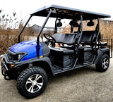 6 Seater Gas Golf Cart GVX Limo EFI Utility Vehicle Six Passenger UTV 2WD/4WD - CAZADOR LIMO 400cc - BLUE