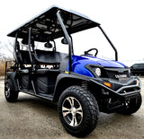 6 Seater Gas Golf Cart GVX Limo EFI Utility Vehicle Six Passenger UTV 2WD/4WD - CAZADOR LIMO 400cc - BLUE