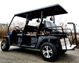 6 Seater Gas Golf Cart GVX Limo EFI Utility Vehicle Six Passenger UTV 2WD/4WD - CAZADOR LIMO 400cc - BLUE