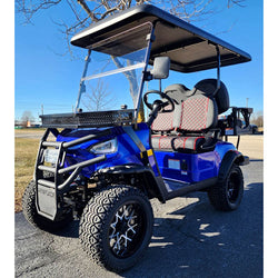 48V Electric Golf Cart 4 Seater Lifted Renegade Edition Utility Golf UTV Compare To Coleman Kandi 4p - Blue